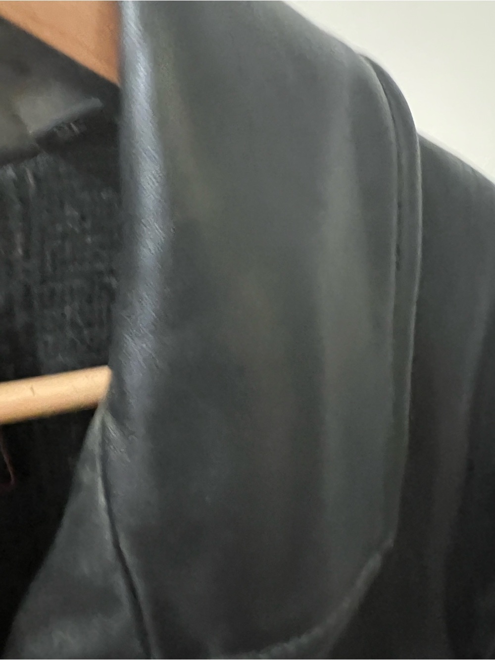 Tommy Hilfiger Black Leather Bomber Jacket - Picture 4 of 6